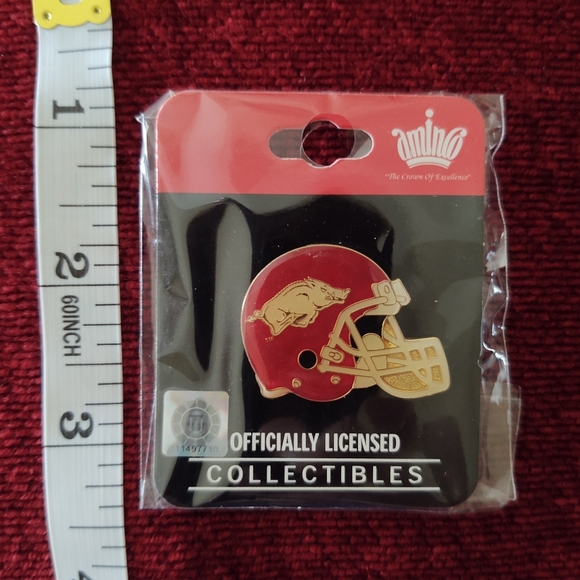 Arkansas Razorbacks Football Helmet Pin! - Picture 3 of 5